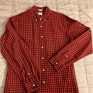 J. Crew red plaid Size L Slim fit